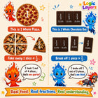Magnetic Fraction Playbook, Pizza & Chocolate Tiles K-3